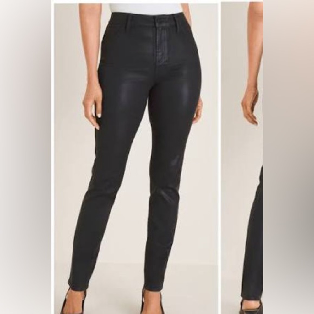 Chicos waxed denim jeggings